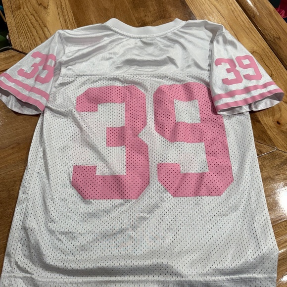 NCAA Wisconsin Badgers #39 Football Jersey Pink Adidas Girls Medium (10-12) - Picture 5 of 6